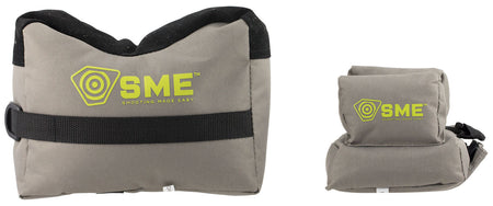 SME SMEGRF Front & Rear Gun Rest Shooting Bags, Poly Bead Filled, Suede Leather Topper, Non-Slip Bottom