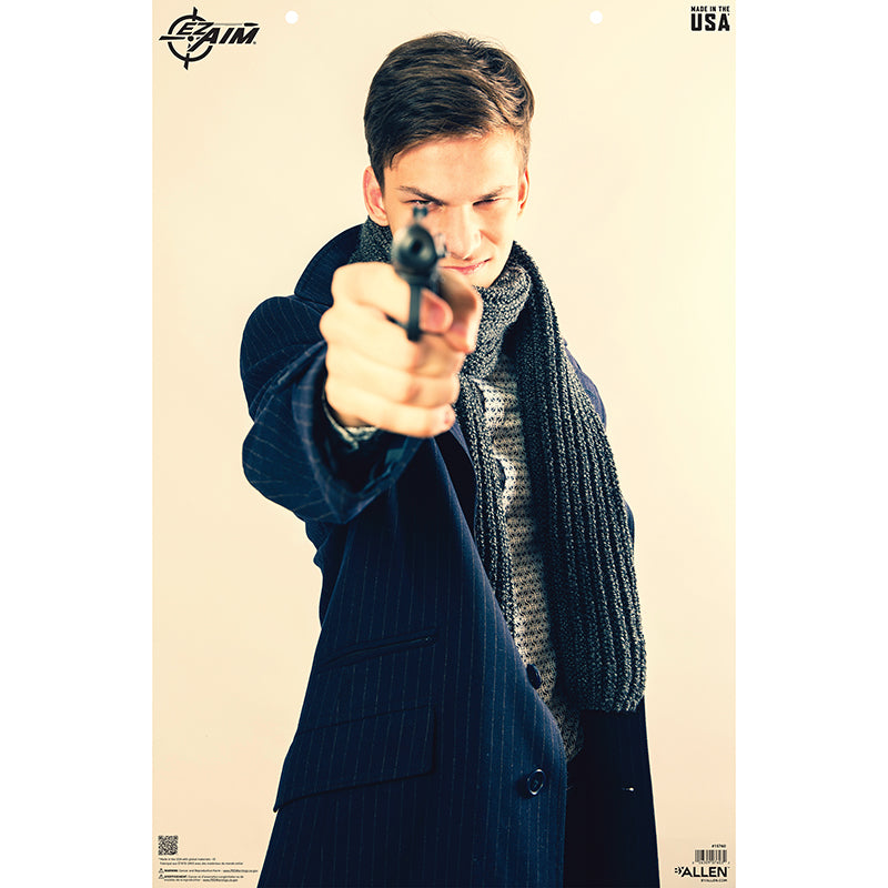 Allen EZ Aim Photo Real Male Threat Paper Target 23x35 - 50 Pack