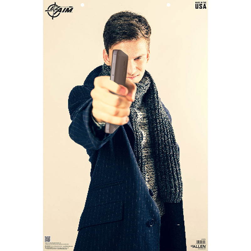 Allen EZ Aim Photo Realistic Male No Threat Paper Target 23x35 - 50 Pack