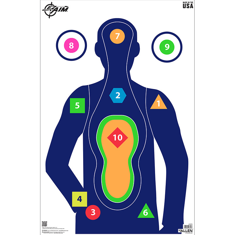 Allen EZ Aim Command Silhouette Paper Target 23x35 - 50 Pack