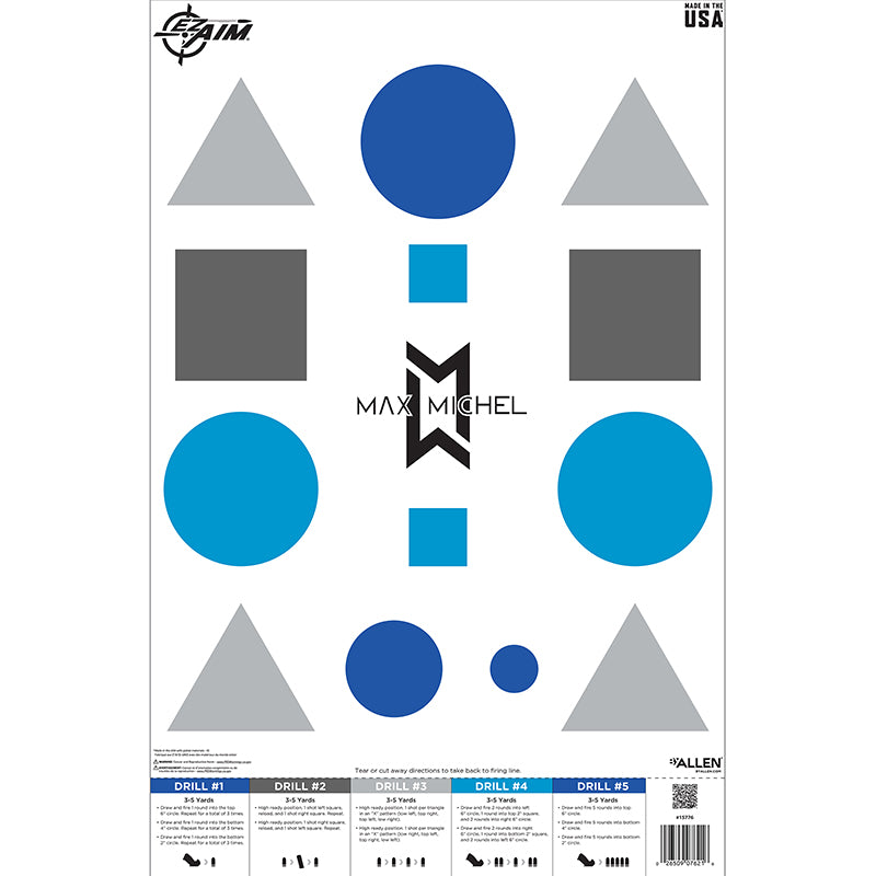 Allen EZ Aim Max Michel A-2 Course of Fire Training Target 23x35 - 50 Pack