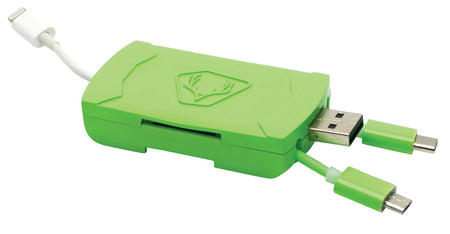 HME QMCR 4-in-1 Card Reader for Trail Cameras Android/iOS Green