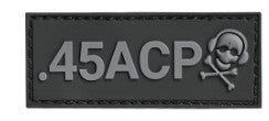 G-Code Tactical Velcro Caliber Patch .45 ACP Grey/Black