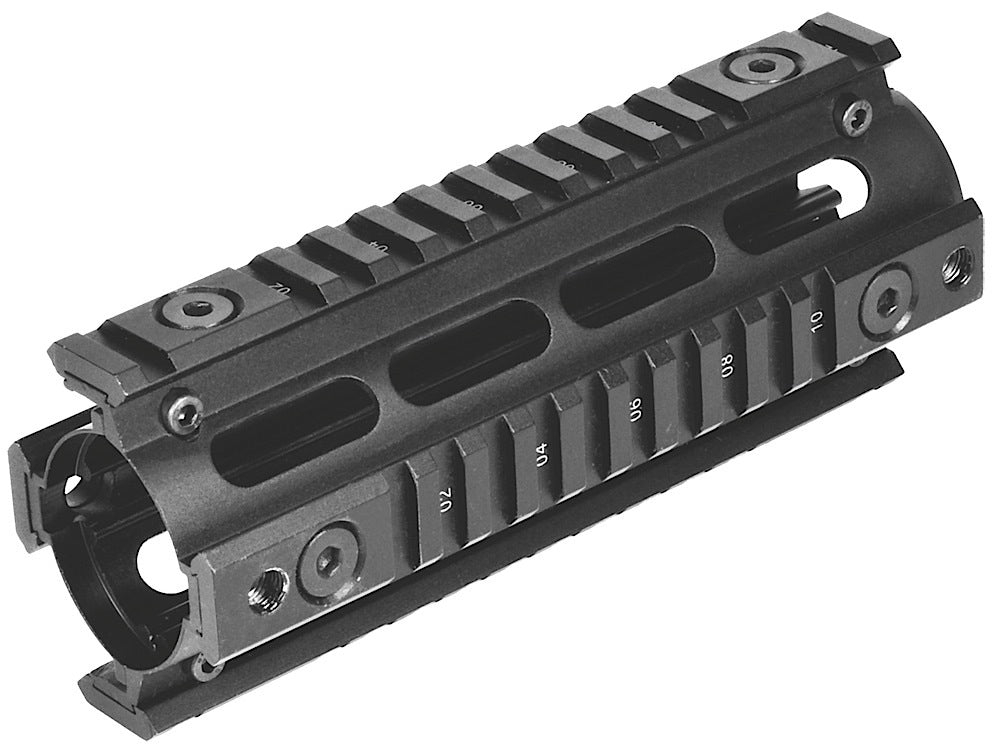 NcStar MAR4S AR-15 Quad Rail Carbine Length Handguard 6.70" Black Hardcoat Anodized Aluminum