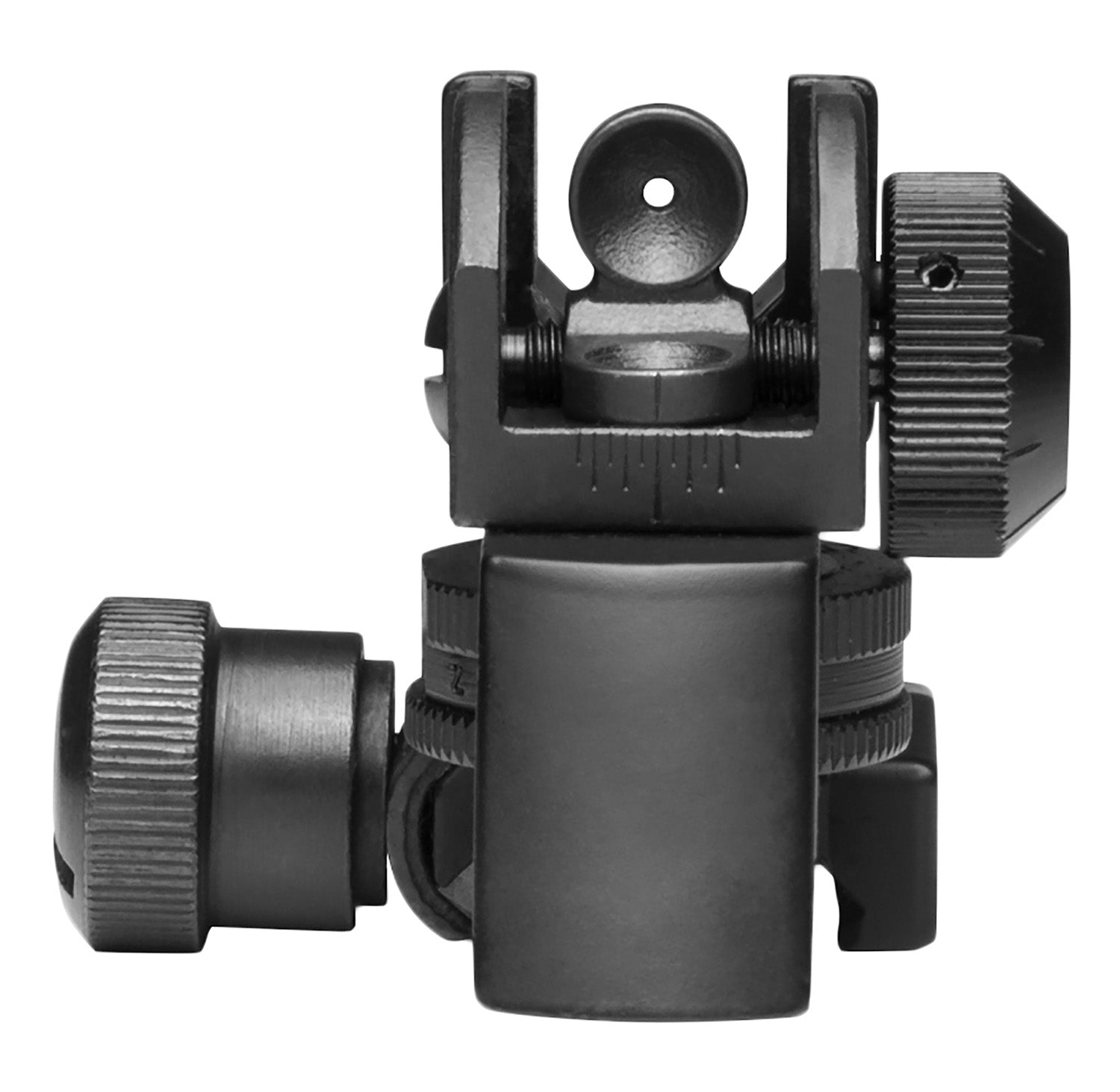 NcStar MARDRS AR-15 Rear A2 Backup Iron Sight Black Dual Aperture Picatinny/Weaver