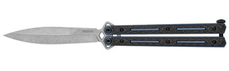 Kershaw Lucha 4.6" Spear Point Carbon Fiber Butterfly Knife