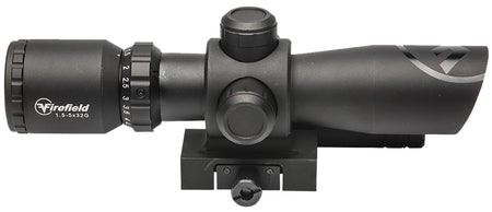 Firefield FF13063 Barrage Matte Black 1.5-5x32mm Illuminated Red/Green Mil-Dot Reticle with Green Laser