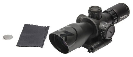 Firefield FF13065 Barrage 2.5-10x40mm Matte Black Illuminated Mil-Dot Reticle Riflescope with Red Laser