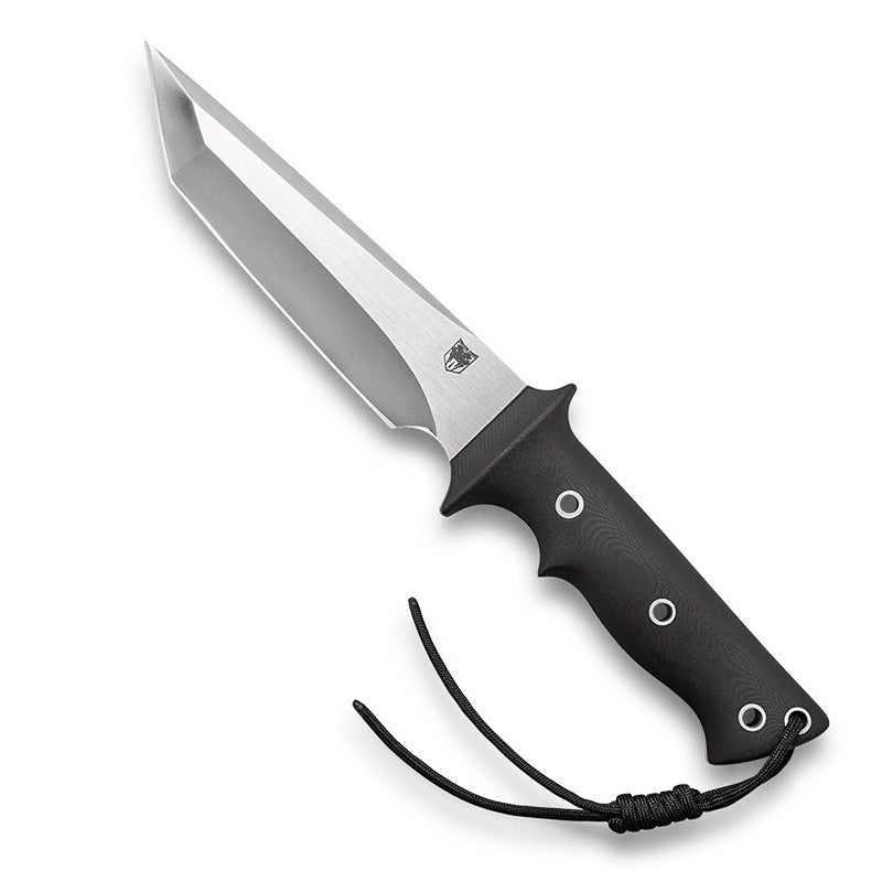 CobraTec Renegade 440C Tanto Fixed Blade Knife Black