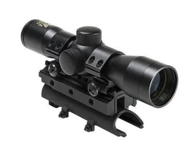 NcSTAR SKS Tri-Rail Mount Combo with 4x30mm Compact Scope and 1-Inch Rings, Black