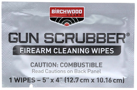 Birchwood Casey Gun Scrubber Take Alongs Cleaning Wipes 12 Per Pack