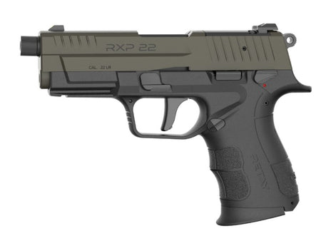 Retay USA RXP22BLKODSL13TH RXP 22 LR 13+1 4" Threaded Barrel, OD Green Cerakote Optic Ready/Serrated Slide, Black Cerakote Polymer Frame w/Accessory Rail, RMR/RMSc Footprint