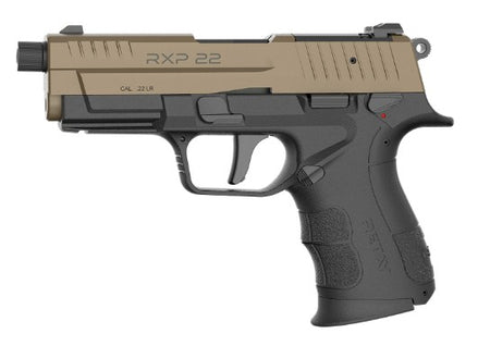 Retay USA RXP22BLKFDES13TH RXP 22 LR 13+1 4" Threaded Barrel, Flat Dark Earth Cerakote Optic Ready/Serrated Slide, Black Cerakote Polymer Frame w/Accessory Rail, RMR/RMSc Footprint