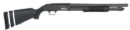 Mossberg 51609 590S 12 Gauge Pump 3" 10+1 18.50" Matte Blued Heavy Walled Barrel, Drilled & Tapped Black Receiver, Fixed Black Synthetic Stock