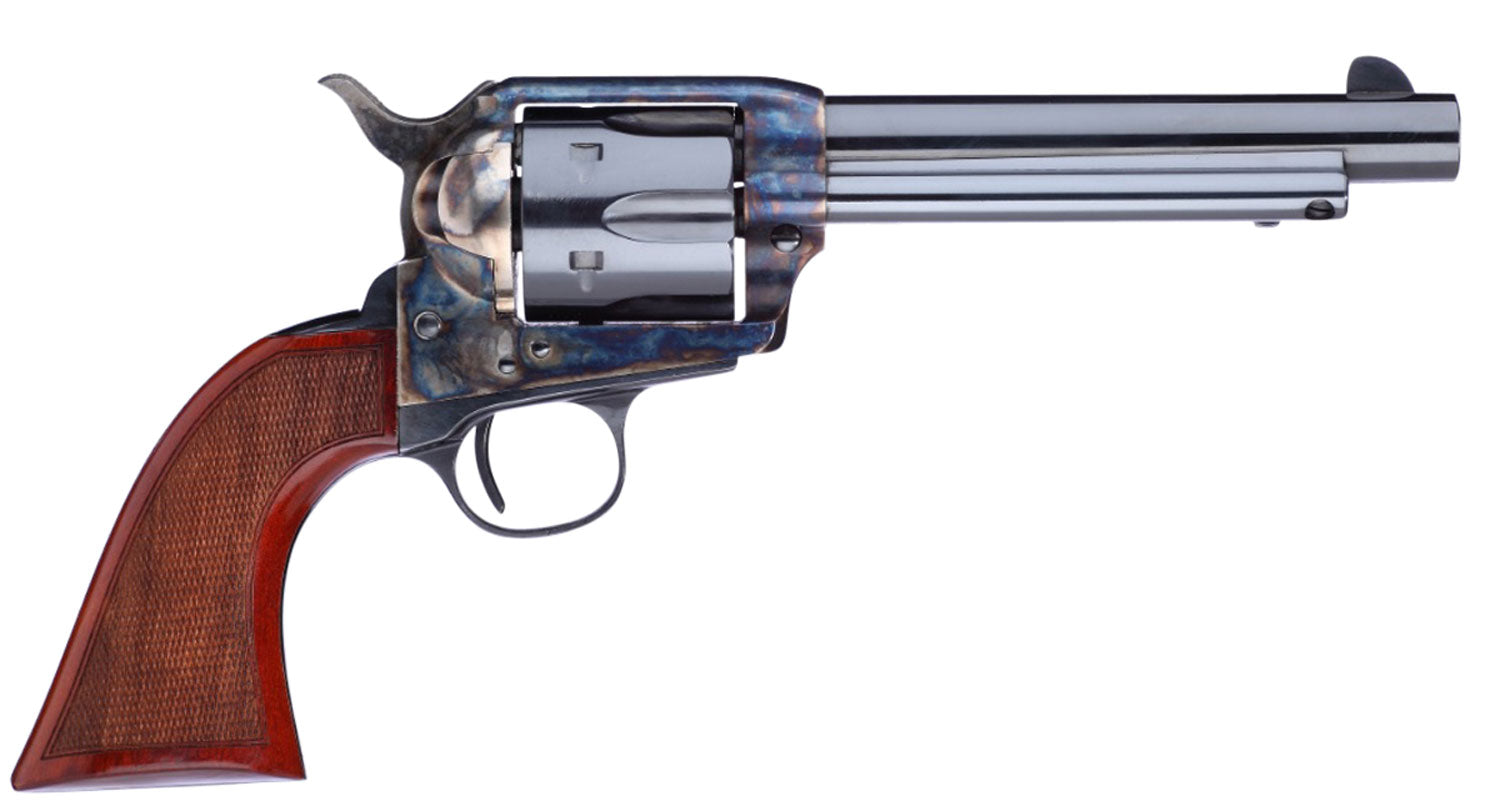 Taylors & Company 555139 1873 Cattleman Gunfighter 45 Colt (LC) 6rd 5.50" Blued Cylinder & Barrel Color Case Hardened Steel Frame Walnut Army Size Grip