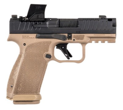 Canik HG8328BDVN Mete MC9 Prime w/Optic Sub-Compact Frame 9mm Luger 17+1 3.64" Black Black Steel Serrated Slide, Flat Dark Earth Polymer Frame w/Picatinny Rail, Textured Grip, MeCanik M04 Red Dot