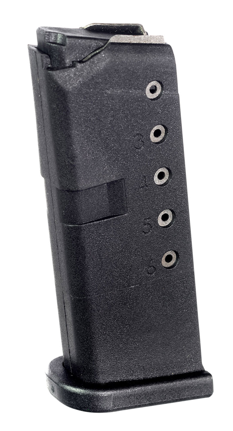 ProMag GLK12 6rd 9mm Luger Magazine Compatible with Glock 43 Black DuPont Zytel Polymer