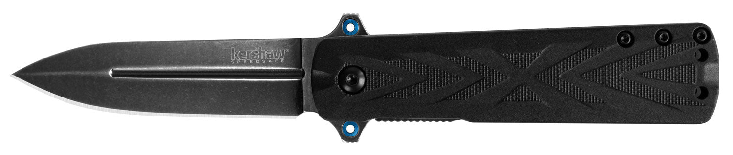 Kershaw 3960 Barstow 3" Folding Spear Point Plain Black Oxide Blackwash 8Cr13MoV SS Blade Black Glass-Filled Nylon Handle Pocket Clip