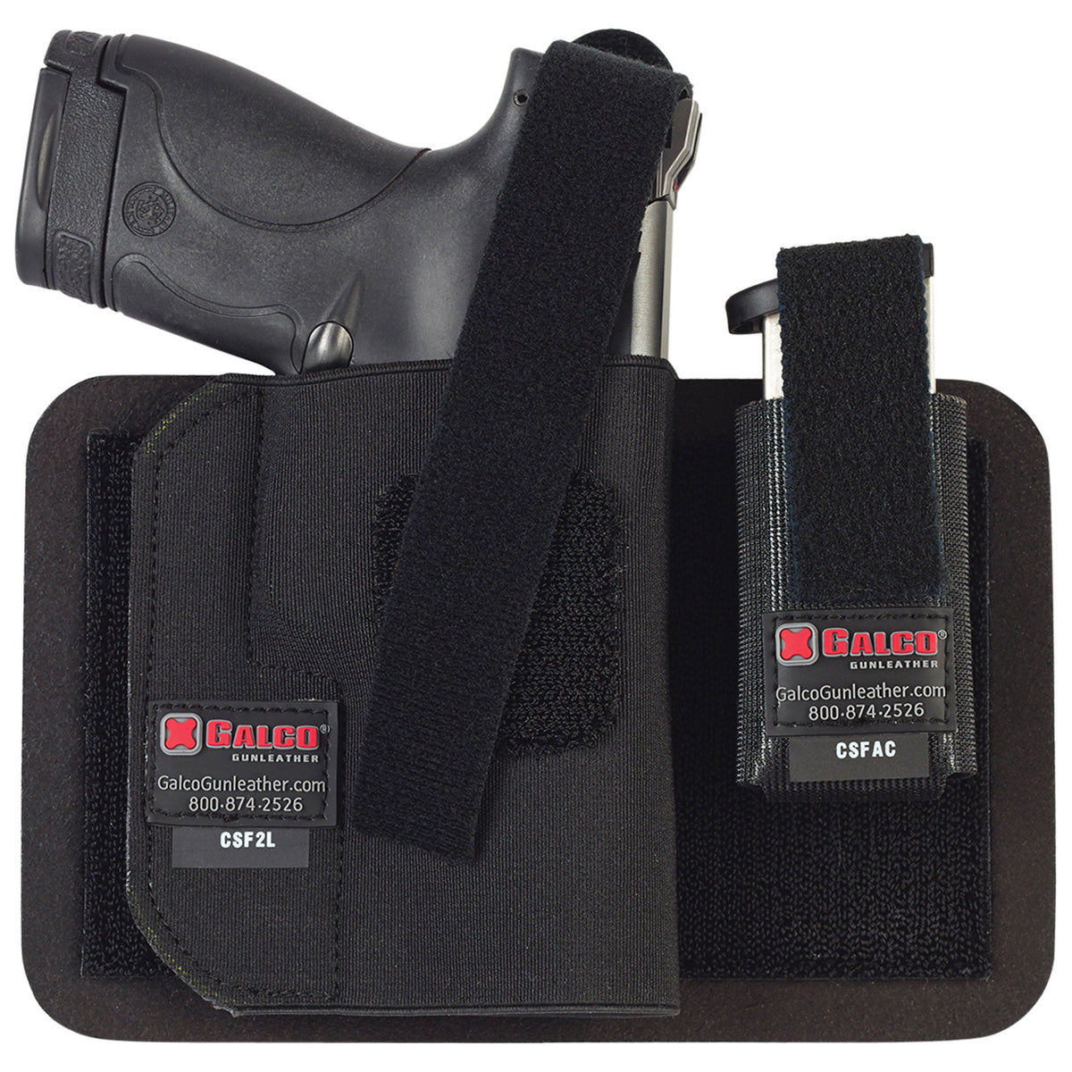 Galco CSBK2L CarrySafe 2.0 Black Nylon Clip-On Holster Fits FN 509/Taurus G2C/Glock 17 Gen1-5 RH