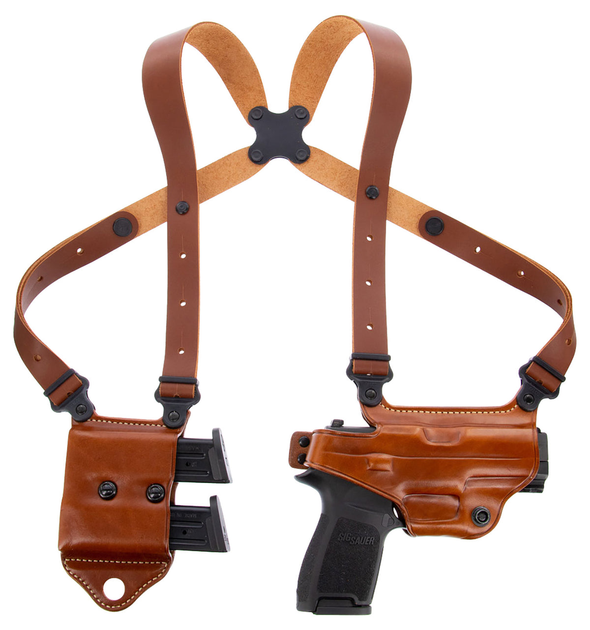 Galco MCII652 Miami Classic II Shoulder Holster System Tan Leather for S&W M&P Shield/Glock 43/43X RH