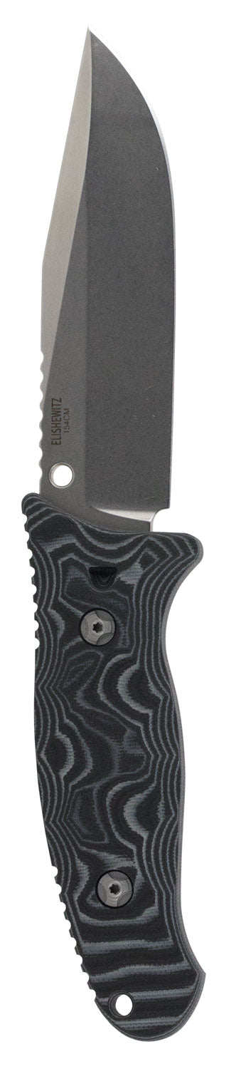 Hogue EX-F02 4.50" Fixed Blade Clip Point Knife, Black 154CM SS Blade, G-Mascus Black G10 Handle