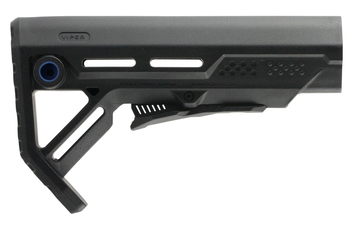 Strike Industries STRIKEESMOD1BKBLU MOD1 Mil-Spec Buttstock Black with Blue Accent for AR-15/M16
