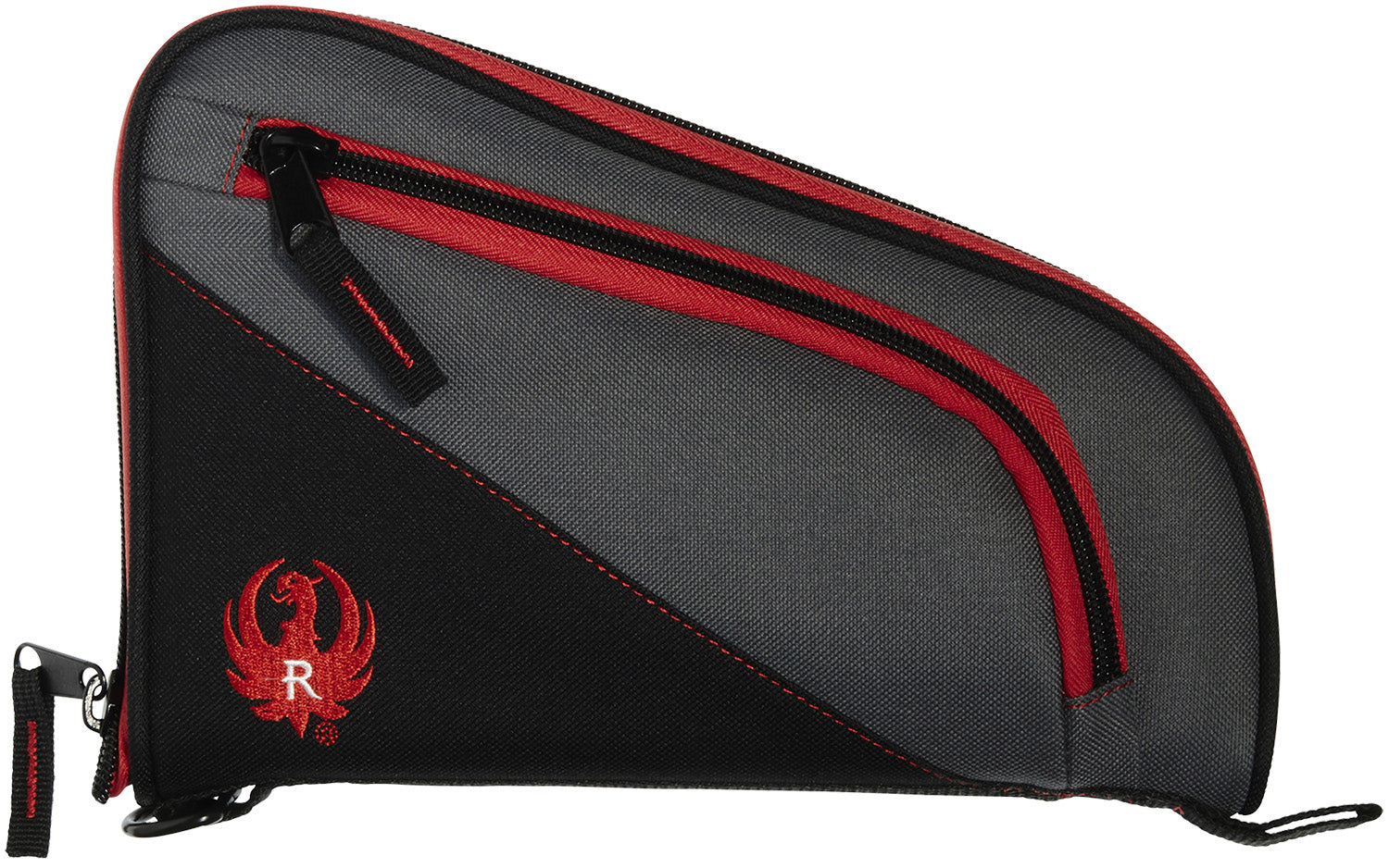 Ruger 27401 Tucson Handgun Case 10" Black/Red/Gray Lockable Zippers