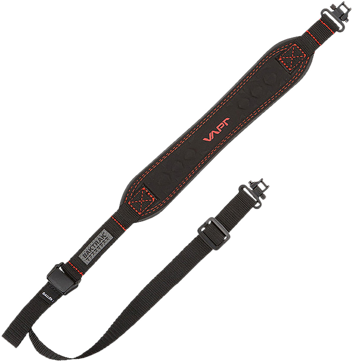 Allen 8375 BakTrak Vapor Rifle Sling Black/Red Nylon Adjustable with Cam Lock Buckle