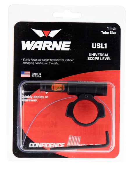 Warne USL1 Universal Scope Level 1 Inch Tube Diameter Aluminum Black