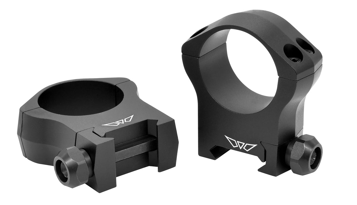 Warne 7215M Mountain Tech 30mm High Scope Rings Matte Black 0 MOA