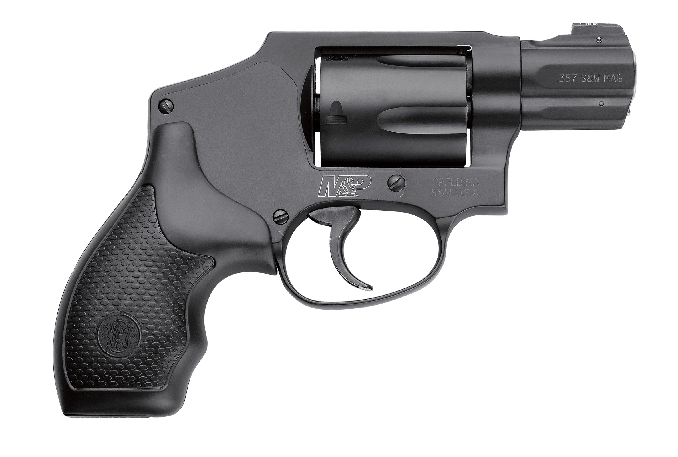 Smith & Wesson 103072 M&P 340 357 Mag Or 38 S&W Spl +P 5 Shot 1.88" Black Barrel, PVD Cylinder Black, Scandium Alloy J-Frame, XS Sights 24/7 Tritium Night Front Sight