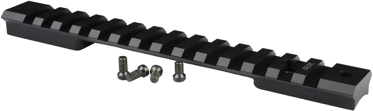 Warne 7676M Mountain Tech Tactical Rail Winchester Model 70/Marlin XL-7 Long Action 0 MOA Black Anodized