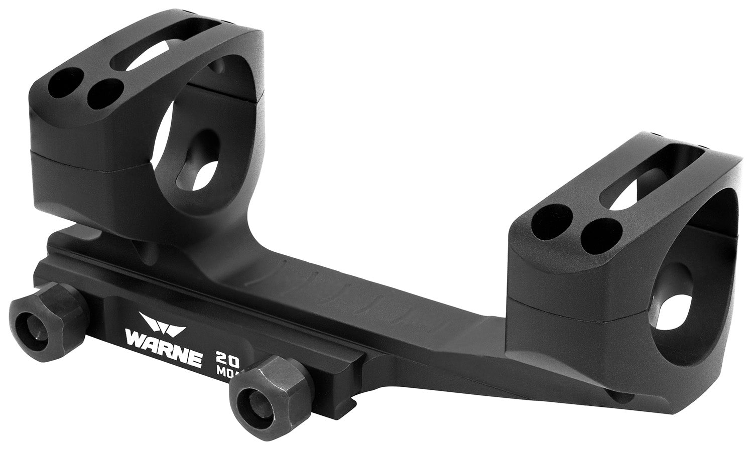 Warne LRSKEL34TW Skeletonized Scope Mount/Ring Combo Extended Black Anodized 34mm MSR Ultra High Rings 20 MOA