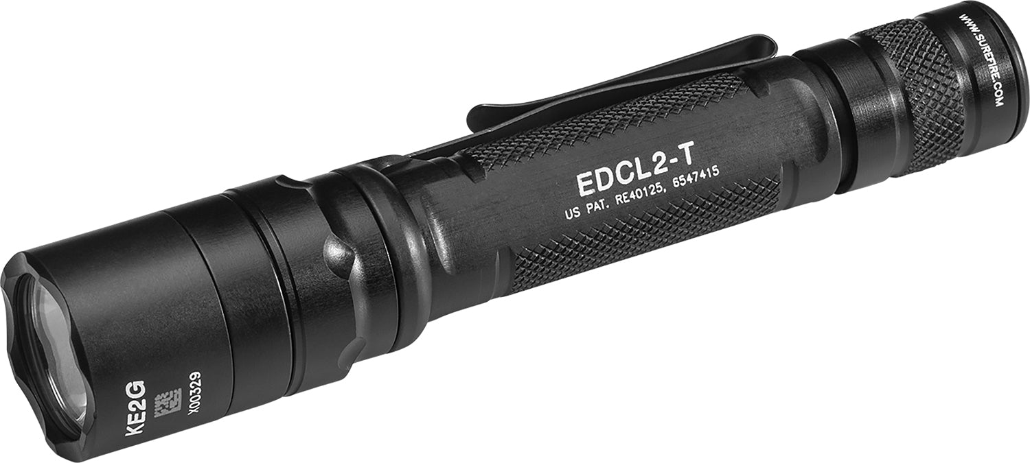 SureFire EDCL2T Everyday Carry Light 2 Black Anodized 5/1200 Lumens White LED Tactical