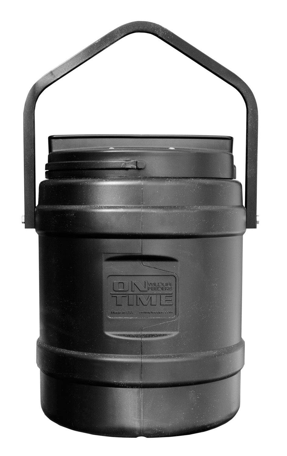 On Time 73000 Rice Bran Feeder, 10 Gallon Capacity, Hanging Bracket, 1-6 Feeds/Day, 1-30 Sec Duration