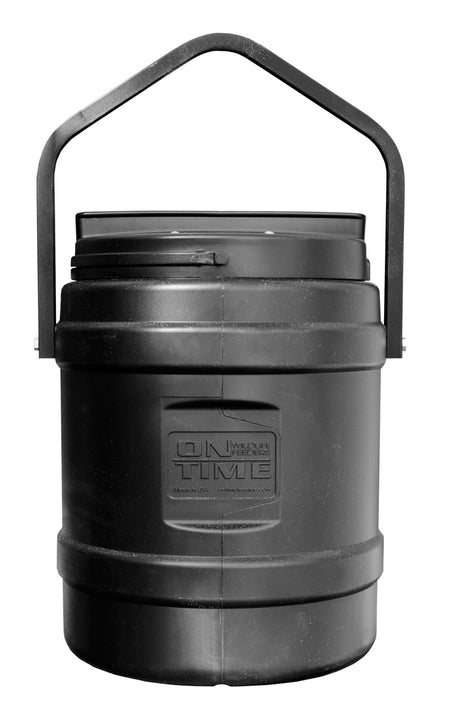 On Time 73000 Rice Bran Feeder, 10 Gallon Capacity, Hanging Bracket, 1-6 Feeds/Day, 1-30 Sec Duration