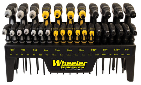 Wheeler 30-Piece P-Handle SAE/Metric Hex and Torx Driver Set, Black Rubber Handle