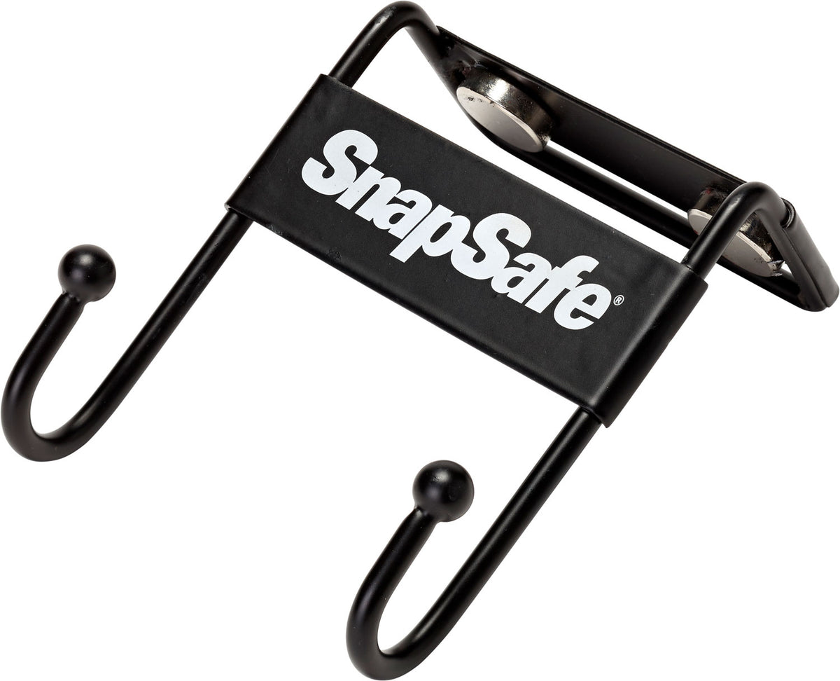 SnapSafe Magnetic Gun Safe Hook Two-Prong Black Steel Holds 15 lbs