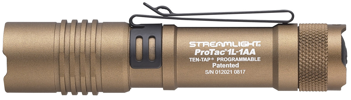 Streamlight 88073 ProTac 1L-1AA EDC Flashlight Coyote 350 Lumens White C4 LED CR123/AA