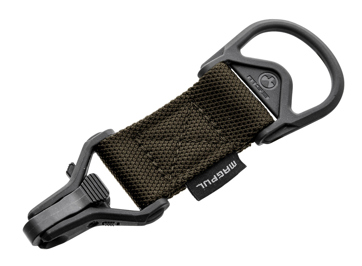 Magpul MAG516-RGR MS1/MS3 Sling Adapter – Ranger Green, Steel Paraclip, 1.25" Nylon, AR-15/M4/M16