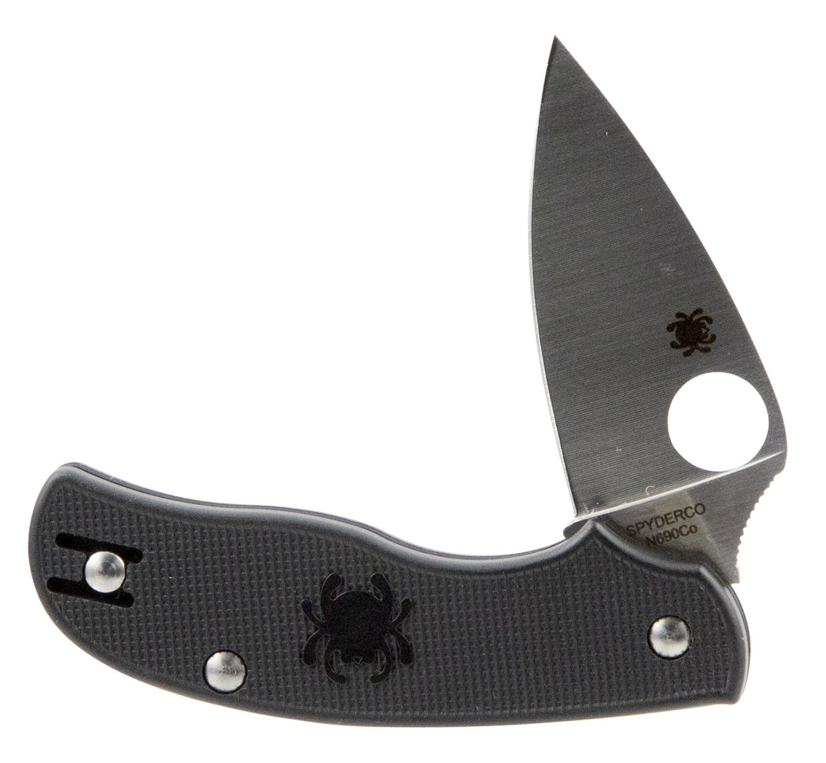 Spyderco C127PBK Urban Lightweight 2.61" Folding Drop Point Plain N690Co SS Blade Black FRN Handle with Clip