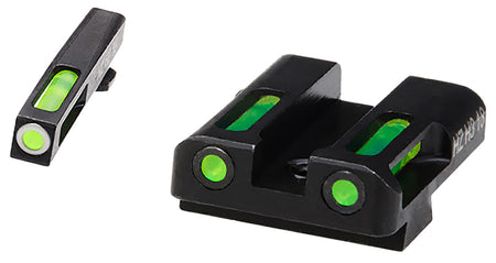 HiViz GLN325 LiteWave H3 Sight Set for Glock Green Tritium Front and Green Fiber Optic Rear