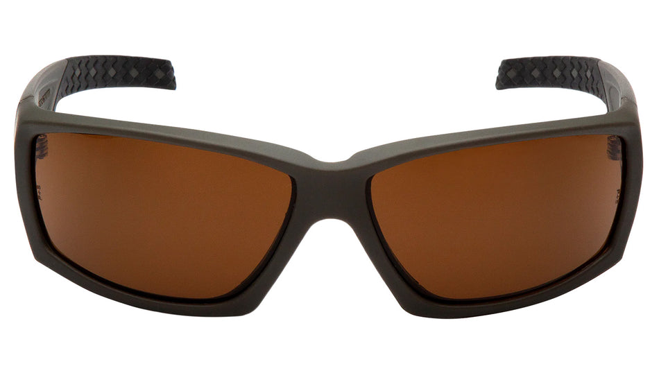Pyramex VGSG718T Venture Gear Tactical Overwatch Safety Glasses Adult Bronze Lens Anti-Fog OD Green Frame