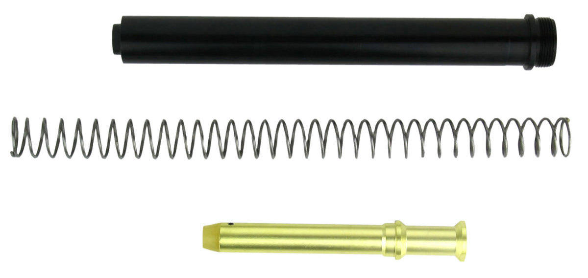 TacFire A2 Mil-Spec Buffer Tube Kit for AR-15, 5.56/.223, Black Aluminum