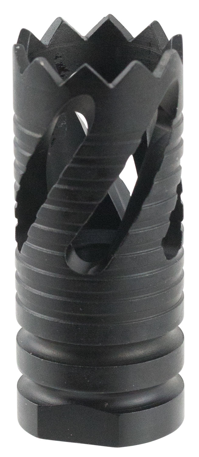 TacFire MZ10213B AR-10 Thread Crown Muzzle Brake Black Oxide Steel 5/8-24 tpi 308 Win