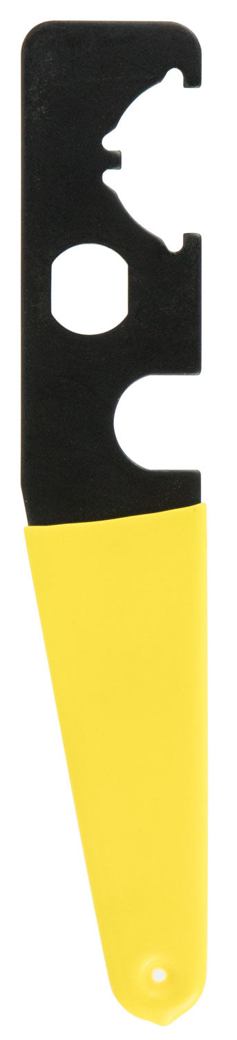 TacFire TL006 AR-15 Armorer's Stock Wrench Black/Yellow Steel Rifle Receiver Extension Tube Tool Rubber Handle
