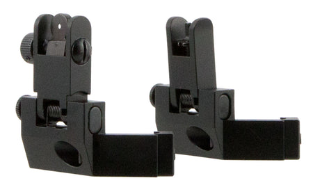 TacFire IS003 45 Degree Flip-Up Iron Sights Spring Loaded Black Anodized for AR-Platform