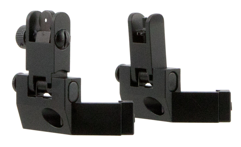 TacFire IS003 45 Degree Flip-Up Iron Sights Spring Loaded Black Anodized for AR-Platform