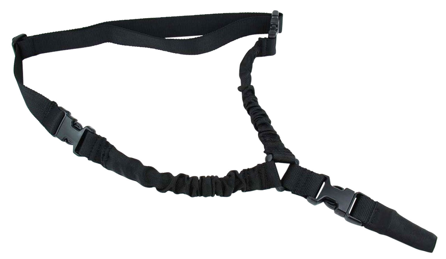 TacFire SL002B One-Point Double Bungee Rifle Sling Black Nylon 30"-40" Adjustable