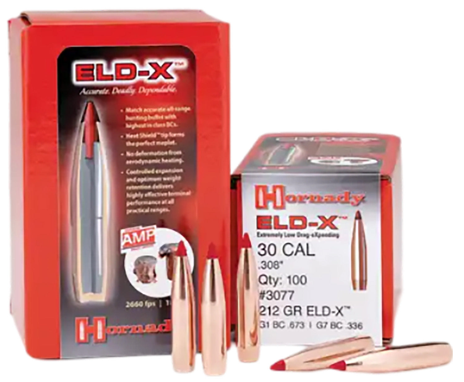 Hornady ELD-X .284 162gr All-Range Hunting Reloading Bullets 100 Per Box
